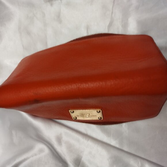 * Beautiful Tangerine Orange MICHAEL KORS LEATHER Wallet Clutch Large In Charge! - Picture 5 of 12